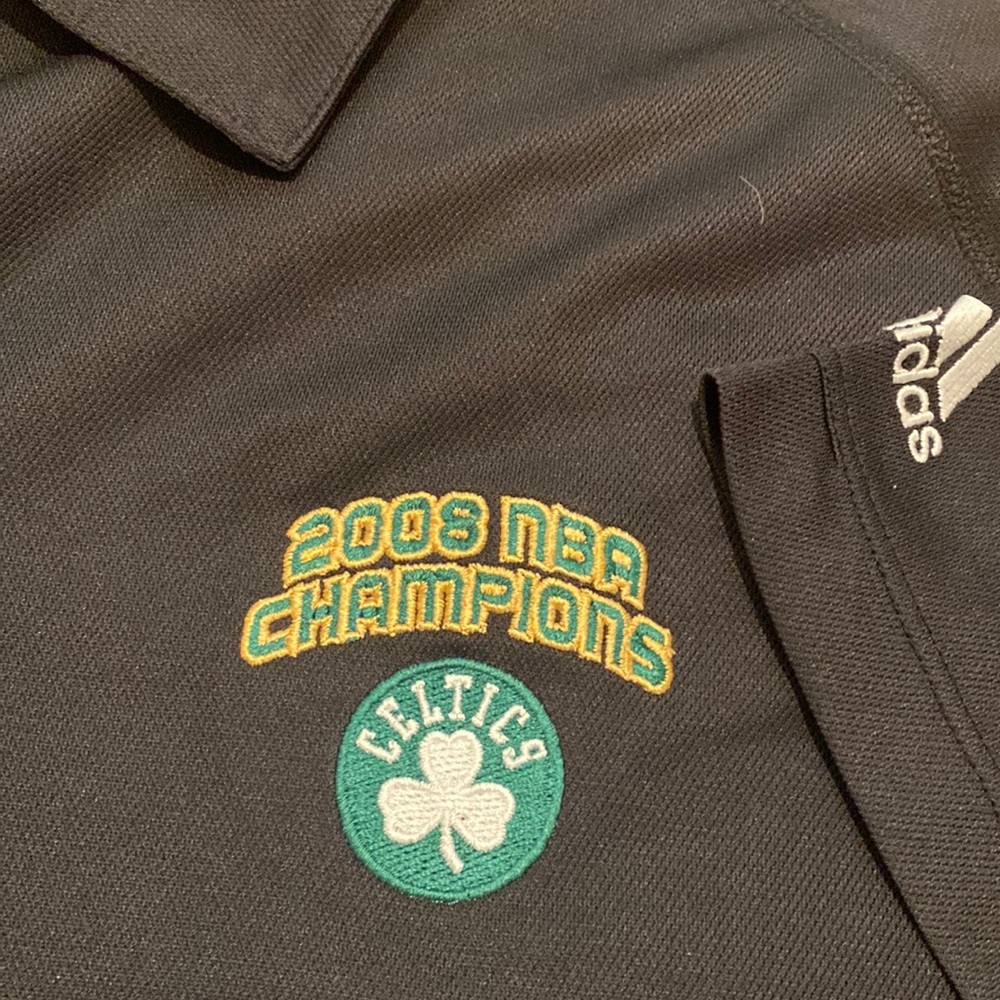 Boston Celtics vintage 2008 Camps Adidas polo shirt, size XL